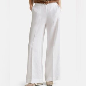 Benetton Linen Wide Leg Palazzo Pants - Size M